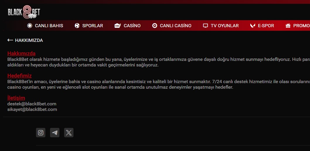 Black8bet İnstagram
